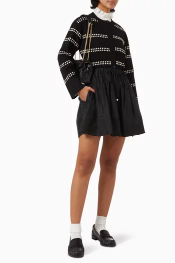 Tanie Mini Skirt in Linen-blend