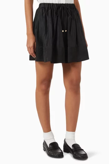 Tanie Mini Skirt in Linen-blend