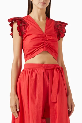 Rejane Crop Top in Cotton-blend