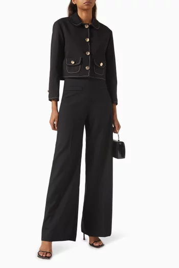 Peter Pan-collar Crop Jacket