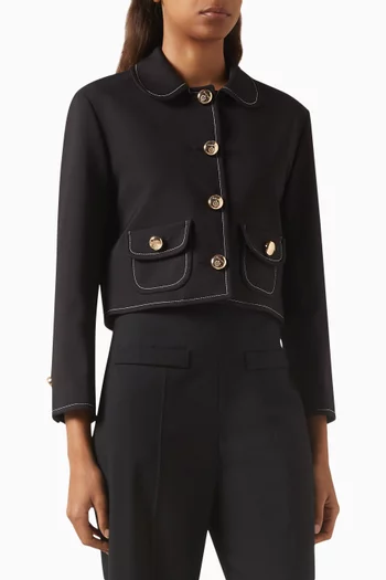 Peter Pan-collar Crop Jacket
