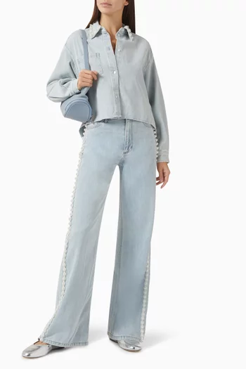 Bead-embellished Shirt in Denim