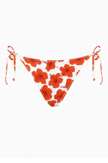 Tie-up Bikini Bottoms in Nylon