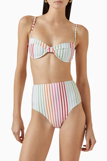 Balconette Bikini Top in Stretch Nylon