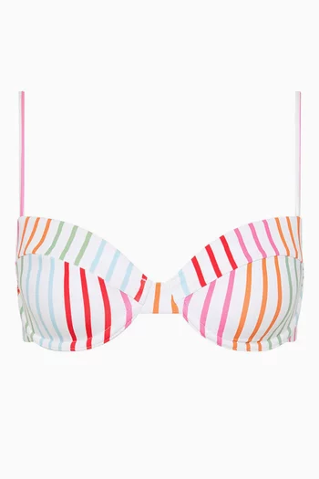 Balconette Bikini Top in Stretch Nylon