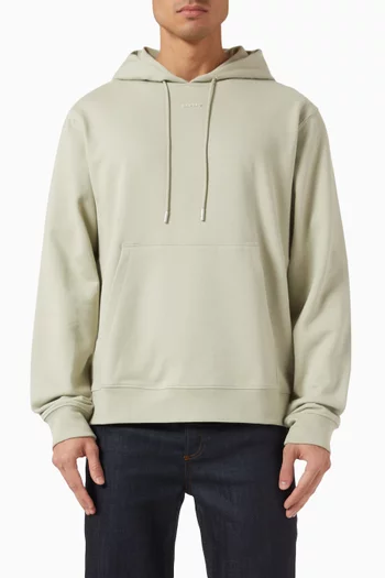 Rubber Logo Hoodie in Cotton-fleece