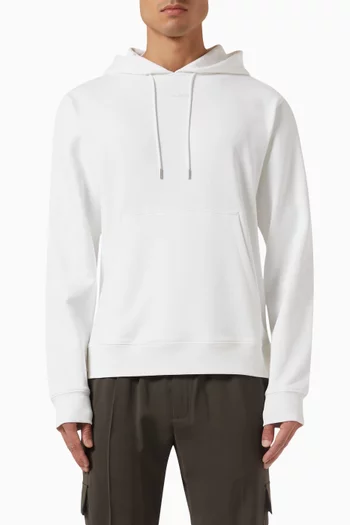Rubber Logo Hoodie in Cotton-fleece