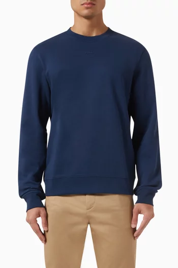Rubber Logo Sweatshirt in Cotton