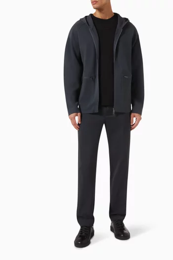Light Home Zip Cardigan in Cotton-blend