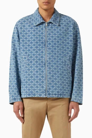 Square Cross Jacket in Denim