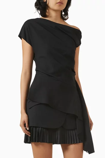 Saskia Draped Top in Crepe