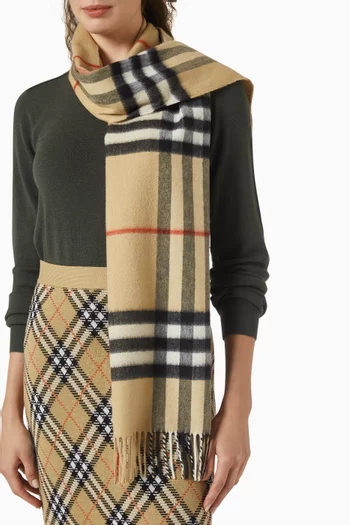 وشاح بنقشة مربعات كبيرة كشمير