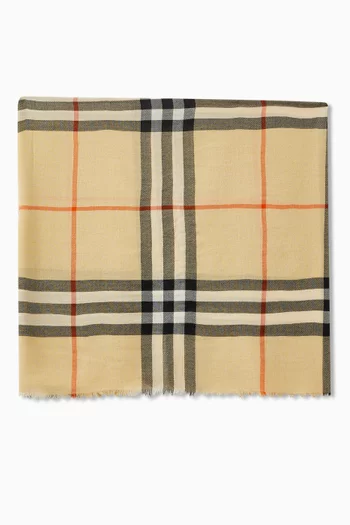 Check Scarf in Wool