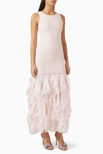 AJE (baby pink) Elations knit fluffy maxi