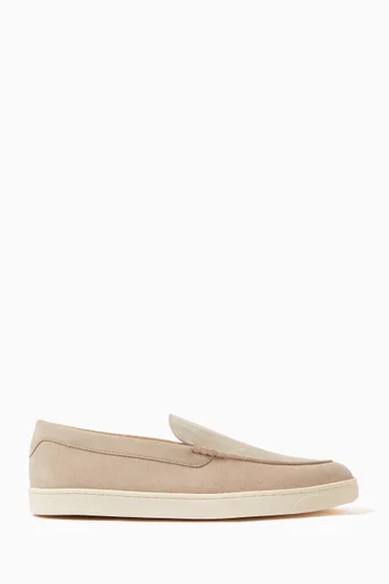 Chevron-textured Loafers in Suede
