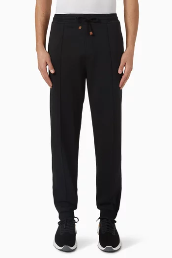 Pipe-detail Track Pants in Cotton-blend