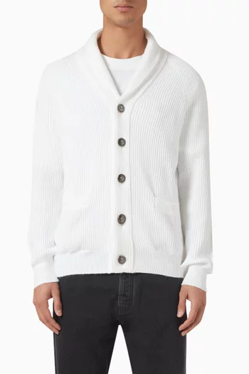 English Rib Cardigan in Malfilé Cotton