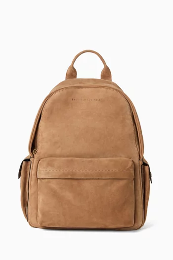 Suede backpack mens top