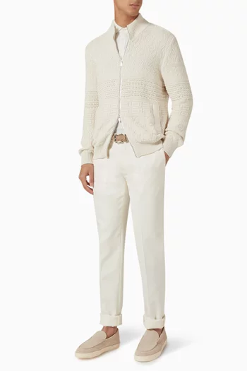 Polo Sweater in Cotton Knit