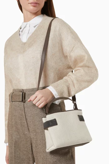 Small Essence Top-handle Bag in Silk