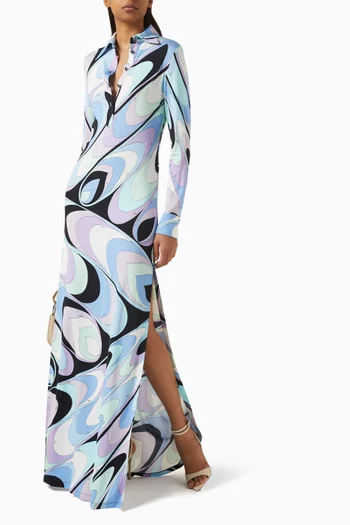 Onde-print Dress in Shirt