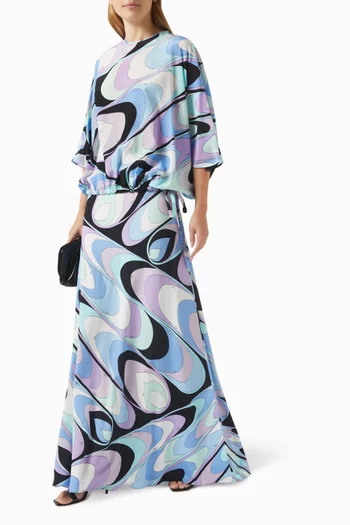 Onde-print Top in Silk