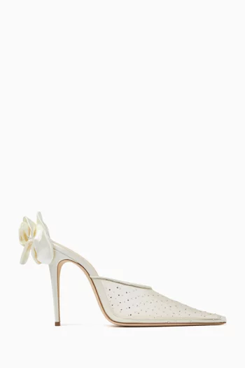 3D-rose 110 Mules in Mesh