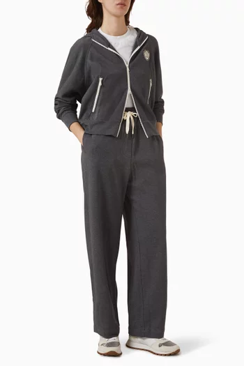 Drawstring Sweatpants in Techno Cotton Piqué