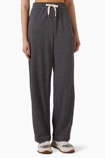 Drawstring Sweatpants in Techno Cotton Piqué