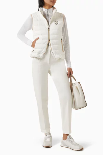 Straight-leg Logo Pants in Cotton Blend