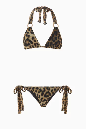Marysa Leopard-print Bikini Set in Nylon
