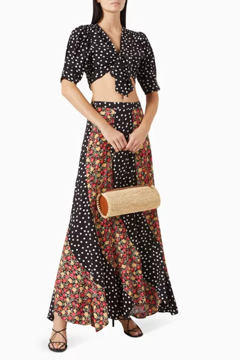 Cornelia Tie-front Top in Viscose