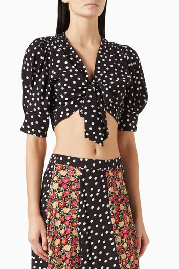 Cornelia Tie-front Top in Viscose