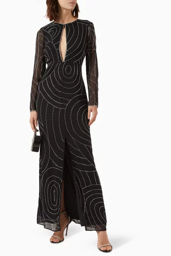 Merrie Bead-embellished Gown