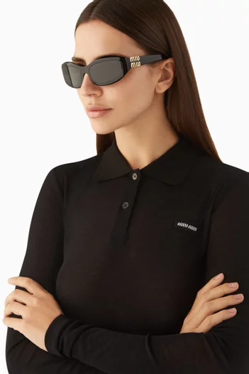 Oval Sunglasses in Acetate