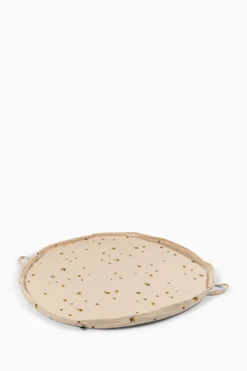 Printed Storage Blanket in Organic-cotton