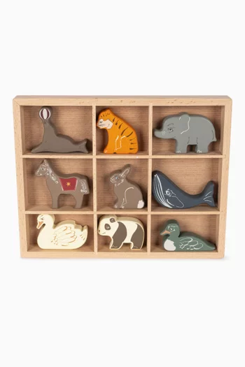 Mini Animal Toy Set in Wood