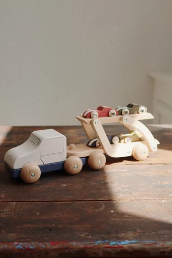 Car Carrier Toy Set in Wood