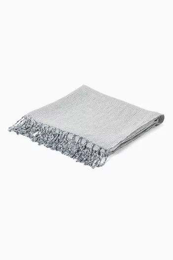 Lightweight Striped Throw in Linen