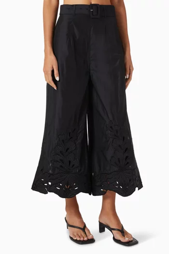 Kabibe Flared Pants in Satin