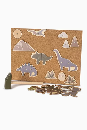 Dino Cork Hammer Game in Wood