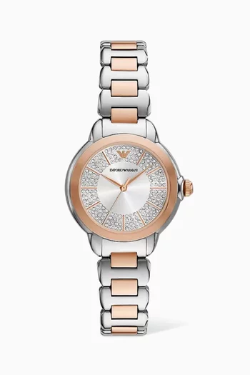 Mia Quartz Stainless Steel Watch, 32mm
