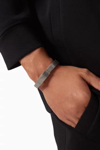 Eagle Logo Mesh Bracelet in Stainless Steel