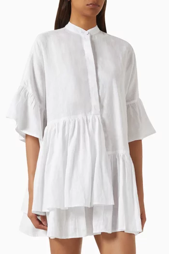 Tilda Mini Dress in Linen