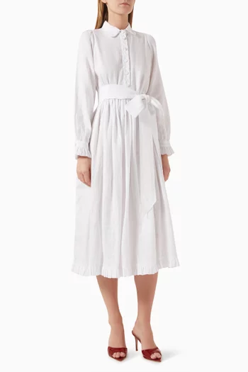 Emroy Midi Dress in Linen