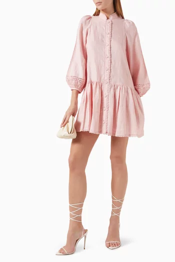 Stella Mini Dress in Linen