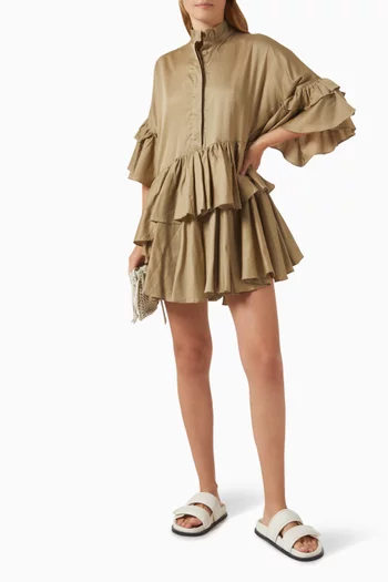 Margrit Mini Dress in Cotton-silk