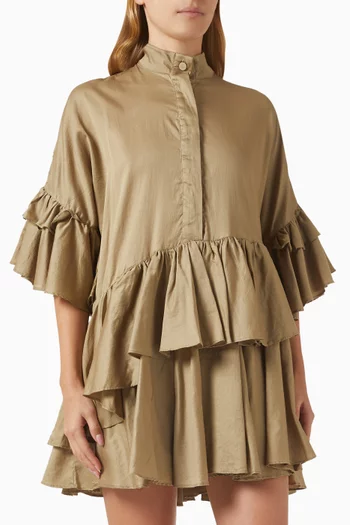 Margrit Mini Dress in Cotton-silk