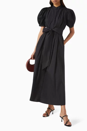 Adaline Belted Dress in Cotton