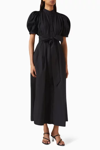 Adaline Belted Dress in Cotton